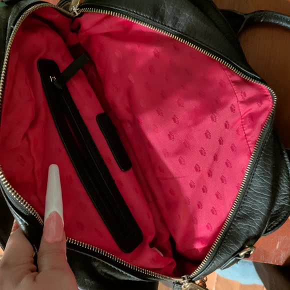 Juicy Couture Black Satchel with Gold Accents - Picture 2 of 4